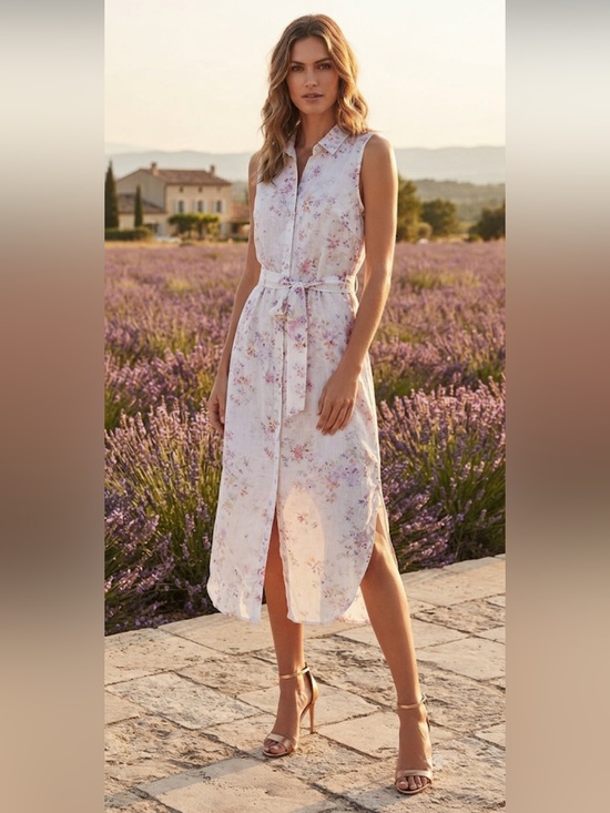 cloth & stone Dresses & Skirts - New ANTHROPOLOGIE Cloth & Stone Floral Button Shirt Dress Sleeveless